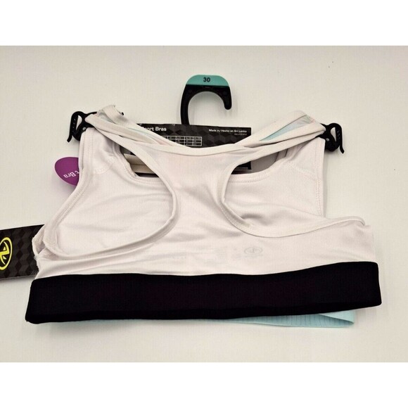 ATHLETIC WORKS 2 PACK RACERBACK SPORTS BRAS BAND SIZE 30 GIRL'S SIZE S - Picture 4 of 9